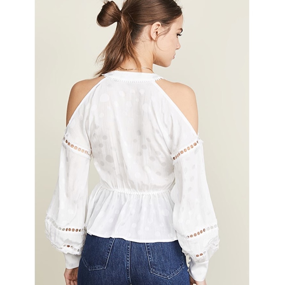 N12H Claudia white polkadot top - Picture 3 of 6